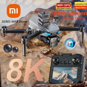낚시드론 카메라드론 촬영용 농업용 미니 소형 샤오미 SG901 MAX 드론 항공 8K HD 듀얼 카메라 GPS 브러시