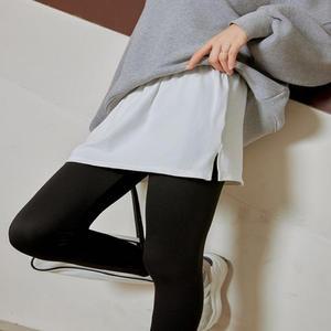 [BZJLSHT8_51IB]레이어드 페이크 티 스커트 허리 여자 밴딩