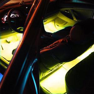 [BZFG9KKJ_51C0]자동차 무드등 풋등 LED 단색4바-베이지