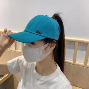 [IXHIO58X_4B]로고 볼캡 여성용 블루 자수 야구 데일리