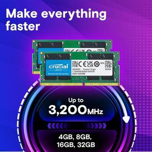 [정품] Crucial 노트북 메모리 램 16GB DDR4 3200MHz CL22 (CT2K8G4SFRA32A) 653699
