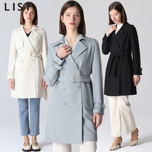 [리스트(LIST)] 하프 더블 버튼 트렌치코트