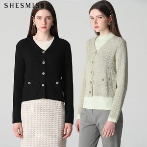 [쉬즈미스(SHESMISS)] 클래식 버튼 브이넥 니트 가디건