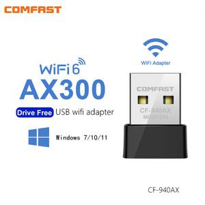 미니 와이파이 원격 제어 어댑터 내장 2dBi 안테나 USB 동글 802.11ax 무선 네트워크 카드 Win10 11 6 AX30