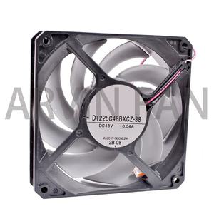 D1225C48BXCZ-38 조용한 인버터 서버 냉각 FAN 12cm 120mm 120x120x25mm DC48V 0.04A 2 라인