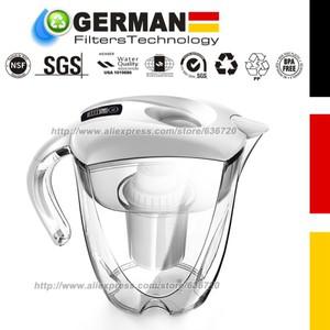 물 필터 병, 불소, 납, 클로라민, 크롬-6 필터, BPA 프리, 투명, 118oz, 3.5L, 흰색