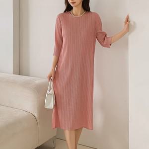 [다잇템] 여성 주름옷 칠부 실버세대 롱원피스