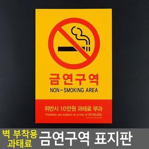 [ME54MOM0_52CK]벽 부착용 금연 과태료 포맥스 안내표지판