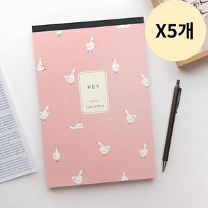 핑크풋 헤이 패드 편지지 기념일 생일 감사 추천 X5개