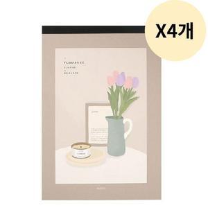 핑크풋 플로망스 패드 편지지 손글씨 생일 추천 X4개