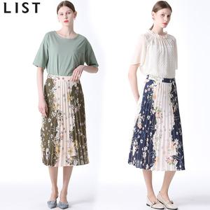 [리스트(LIST)] 켈리 플라워 플리츠 스커트 (택가격 228000원)
