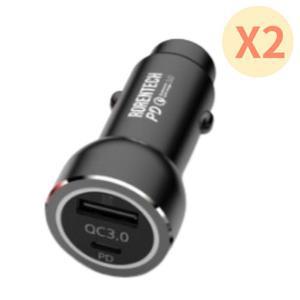 로랜텍 차량용 3.0듀얼포트 PD퀵차지 고속충전기 2개