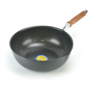 볶음웍 나무손잡이 업소용 경질 웍 북경팬 30호-29.5cm 단체급식후라이팬