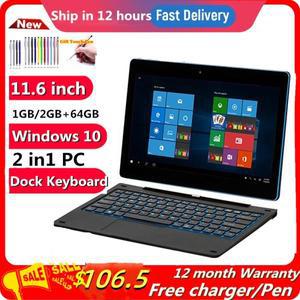 11.6인치 Windows 태블릿 PC 도킹 키보드 스크린 코어 듀얼 카메라 포함