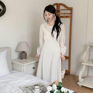 여성 셔링 블라우스 단추 뷔스티에 롱 원피스 세트