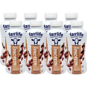 Niro 모음 | Fairlife 단백질 쉐이크, 8개 팩 - 초콜릿 페어라이프 쉐이크 각 326g(11.5온스) - 음료 슬리