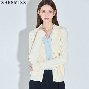 [쉬즈미스] 품격있는 로르 브이넥카라 니트 가디건