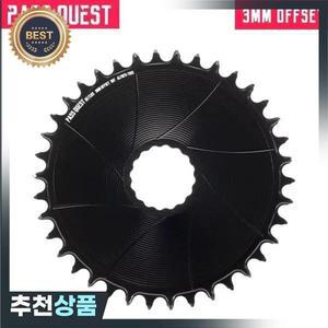 RACEFACE RF 자전거 용 PASS QUEST-좁은 와이드 체인링 다이렉트 마운트 오프셋 실버  블랙 3mm