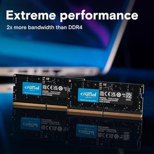 [정품] Crucial RAM CT2K24G56C46S5 48GB 키트 (2x24GB) DDR5 5600MHz (또는 5200MHz 또는 4800MHz) 노트북