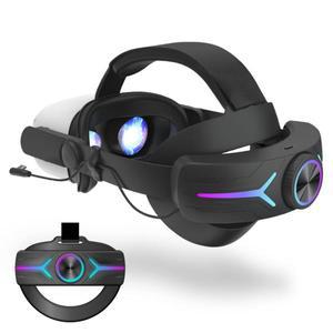 VR 용품 조정 가능 RGB 헤드 스트랩 VR 교체 배터리  지지대 및 밸런스 8 시간 재생  메타 퀘스트 2 용 800