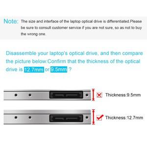 CHIPAL 최고의 두 번째 HDD 캐디 12.7mm SATA 3.0 LED 표시기 2.5 인치 SSD 케이스 하드 디스크 인클로저