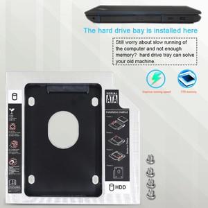 TISHRIC HDD 캐디 9.5, 12.7mm Optibay SATA 인치 SSD CD 케이스, 알루미늄 범용 인클로저, 노트북