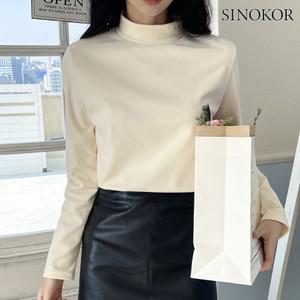 스판 피치 기모 반폴라 긴팔 티셔츠 A23T405