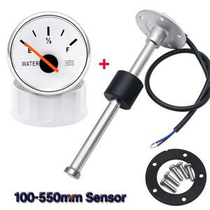 0  190ohm 자동차 수위 게이지 52mm 수위 측정기 탱크 표시기 자동차 보트 12V24V 용 100mm550mm 수위 센서