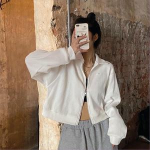 [피커]집업 트레이닝 와플 숏 가디건