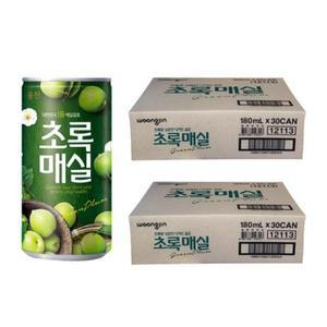 웅진식품 초록매실 180ml 90개입(3박스)