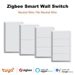 투야 스마트봇Tuya ZigBee 스마트 벽 스위치 지능형 미국 단추 조명 앱 리모컨 알렉사 구글 홈 1 갱 2 34