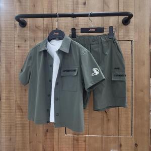 지프키즈 sh06 기능성 입체아웃포켓 반팔셔츠+반바지  KQ2SHU061PTU861