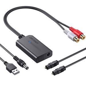 AUTOUTLET 192kHz 24 비트 DAC , 광학 SPDIF 토스링크-RCA 아날로그 오디오 어댑터, 휴대용 PCM 포맷 스테