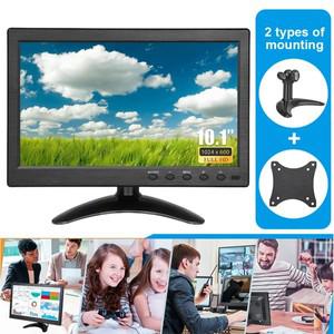 TV 및 컴퓨터 디스플레이용 소형 IPS 자동차 모니터, HDMI 호환 휴대용 HD 컬러 비디오 화면, 10.1 인치