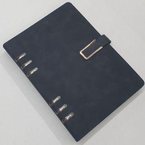 A5 가죽 다이어리 6공 일기장 노트 검정