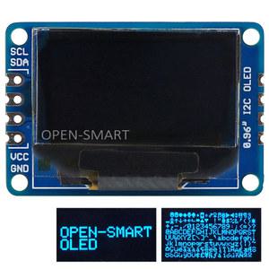 아두이노 OPEN SMART 96인치 블루 컬러 OLED I2C 인터페이스 디스플레이 브레이크아웃 모듈 128x64 Arduino 호환