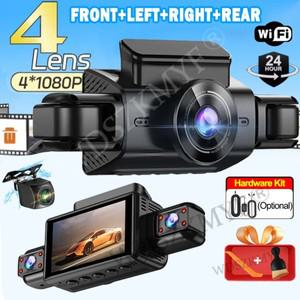 차량용 DVR 1080P HD 비디오 레코더 360용 3/4 렌즈 WiFi 대시캠 ° 카메라 블랙박스 나이트 비전 24H 주차
