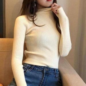 [셀러허브]골지 여성 심플데일리 티셔츠 폴라 클래식 반목 여자 폴라 (S32189176)