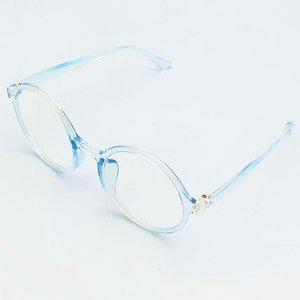 고품질 심플 패션 안경테 블루 패션안경 동그란안경테 예쁜뿔 (WFHO5AQ)