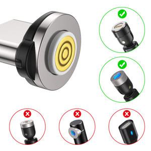 AUFU 고속 충전 마그네틱 케이블 플러그 팁 C타입 마이크로 USB C 핸드폰 자석 충전기 아이폰 호환 5 핀 3A