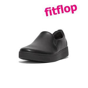 [핏플랍][랠리] 레더 올블랙 여성 슬립온 스니커즈 (FFSO3F034) 4991686