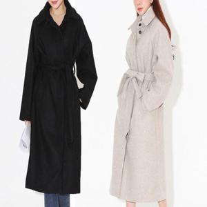 [오노마] ONM 롱코트 겨울 모직 벨트 코트 여자 아우터 긴 오버핏  28463407)