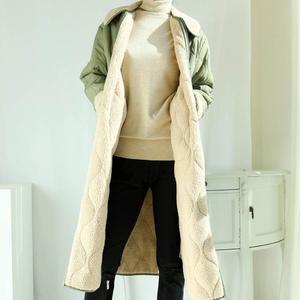 [오노마] ONM 양털 뽀글이 롱 코트 패딩  11579423)