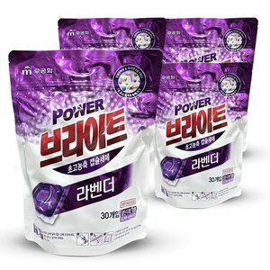 [기타]무궁화 브라이트 초고농축 캡슐 세제 일반 드럼 겸용 라벤더향 30개입 4개