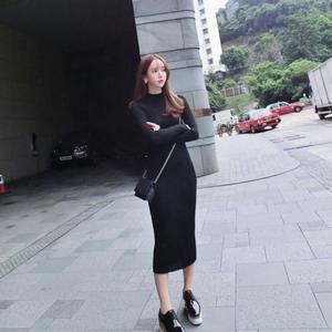 [오노마] ONM 슬림 반폴라 니트 페미닌니트원피스 가을니트원피스  12075228)