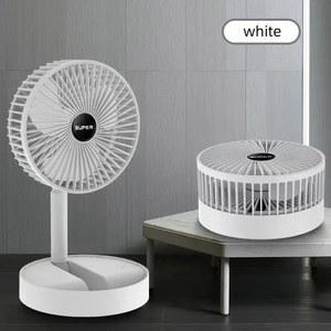 접이식 휴대용 스탠드 가능 높이 배터리 조용한 조절 가지 USB 충전식 선풍기 텔레스코픽 속도 매우 인치 플로어