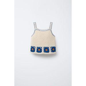 국내배송 ZARA 자라 아동 키즈 주니어 크로셰 플라워 니트 탑 2756651080 1045410