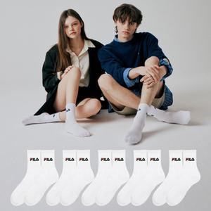 (25 신상) 휠라 솔리드 미드 5PACK