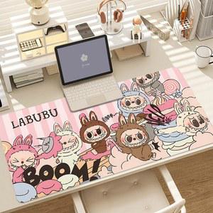 방지 마우스 키보드 패드 데스크 라부부 PC 미끄럼 가장자리 컴퓨터 귀여운 HD 게이머
