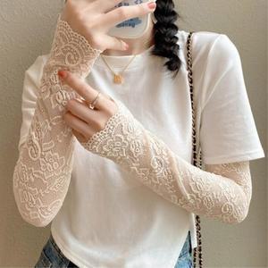 예쁜 레이스 메쉬 망사 골프 팔토시 여름용 등산 팔뚝